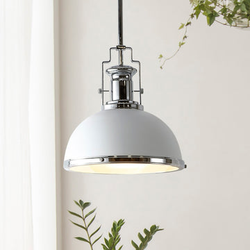 Homer Modern Industrial Iron LED Dome Pendant